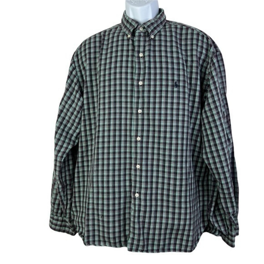Ralph Lauren Sports Men Casual Shirt Plaid Buttons Down Sz XL